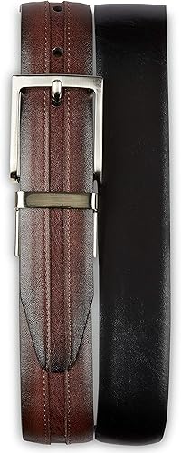 Harbor Bay by DXL Big and Tall Reversible Belt, Brown