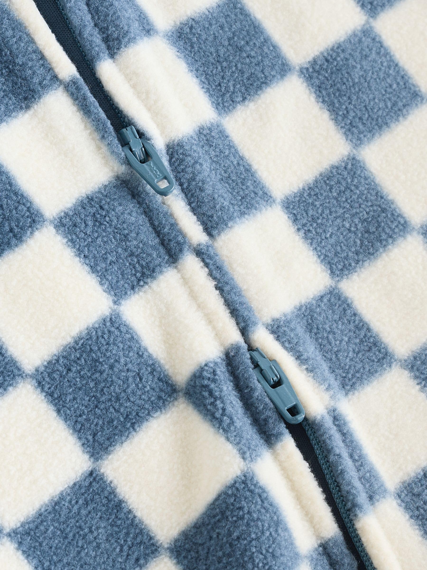 NEXT Baby Jungen Babystrampler Zwei-Wege-Reißverschluss Microfleece 2er-Pack