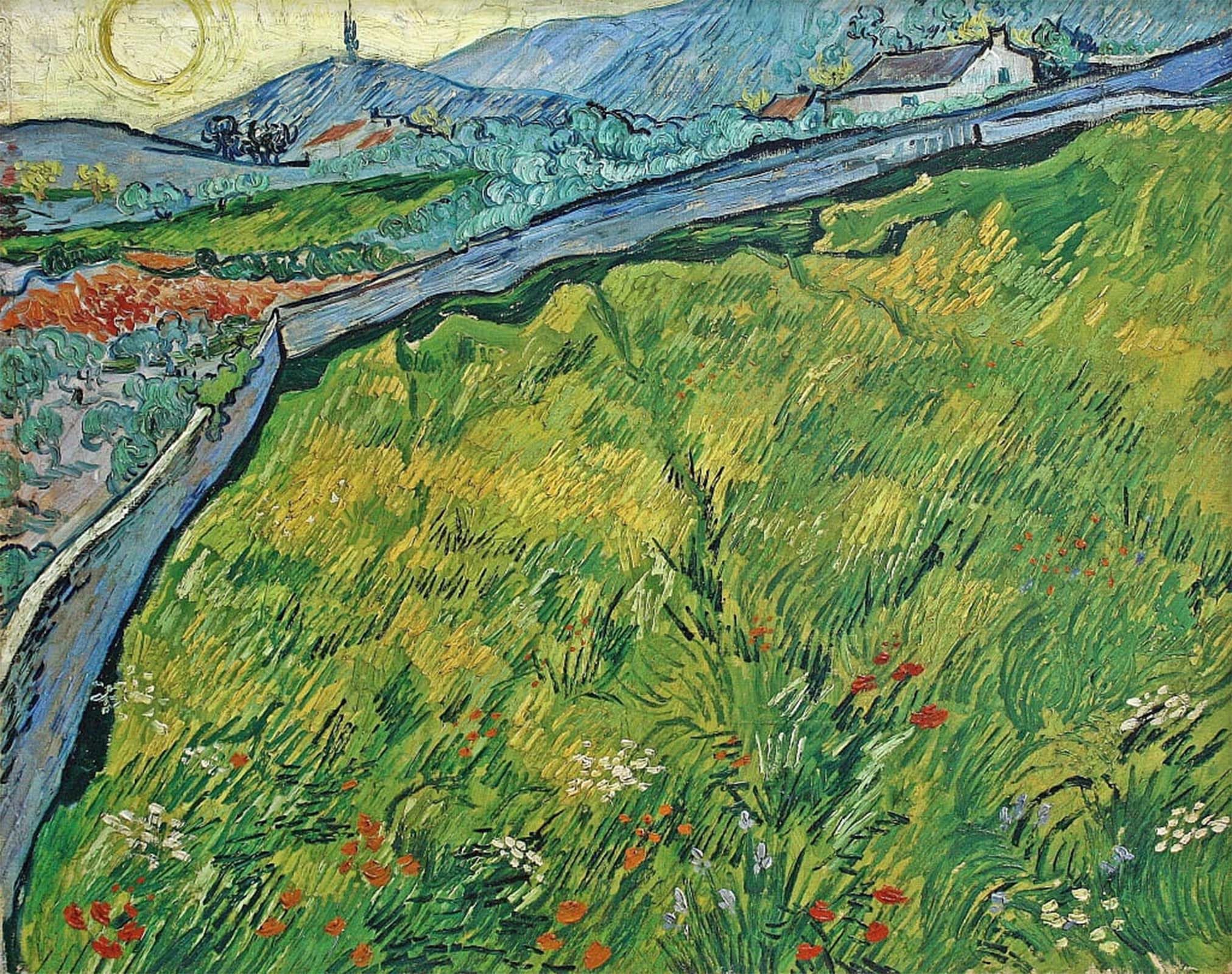 Tableau Toile Van Gogh Champ de blé SERENDIPITP Impression Haute Définition 60x90cm