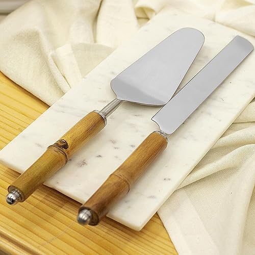 Miniatura 7 de Folkulture Juego de cuchillos y servidores para tartas de boda, cortador de pasteles o juego de corte de pasteles para boda, cuchillo de pastel,