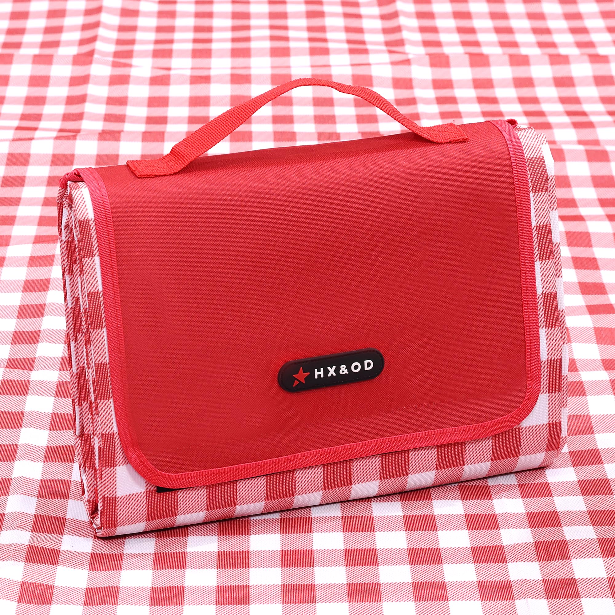 HX&OD Outdoor Picnic Blanket 80"X80" Picnic Mat Extra Large Camping Blanket Beach Blanket Foldable Waterproof Sand Mat Hiking Travel Family Concerts(