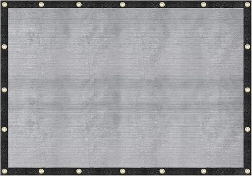 Windscreensupplyco - Lona de punto de malla color negro con ojales, 60-70% de sombra, Negro