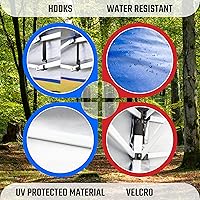 Vista 3 de Reemplazo de toldo desplegable con protección UV (120 pulgadas UV) - Breezy and Company