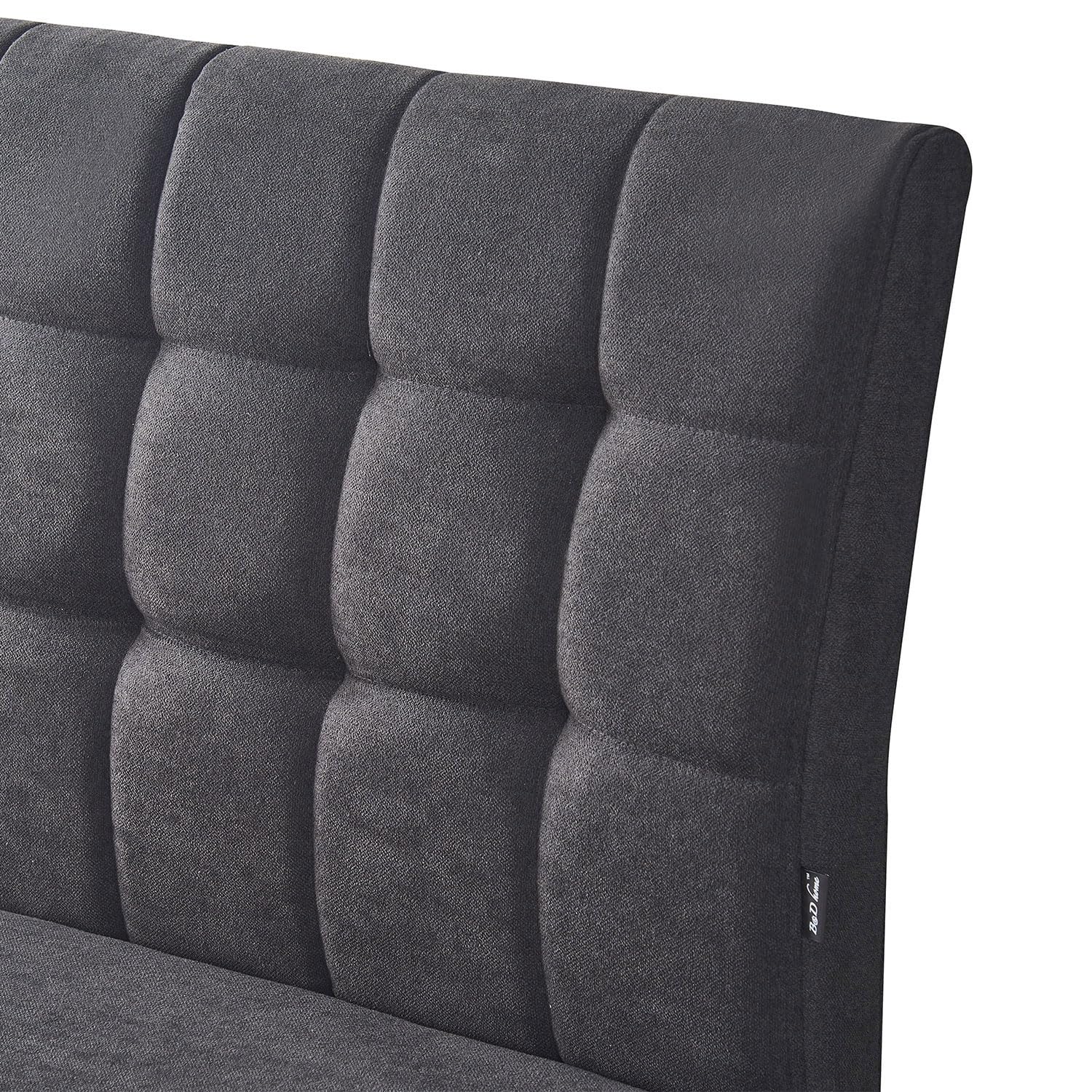 B&D home Sitzbank LINA, Esszimmerbank 140 cm mit Rückenlehne gepolstert für Esszimmer, Flur, Garderobe mit Metallgestell, Industrial modern Design, Anthrazit, 11311-140-ANTR (140 cm)