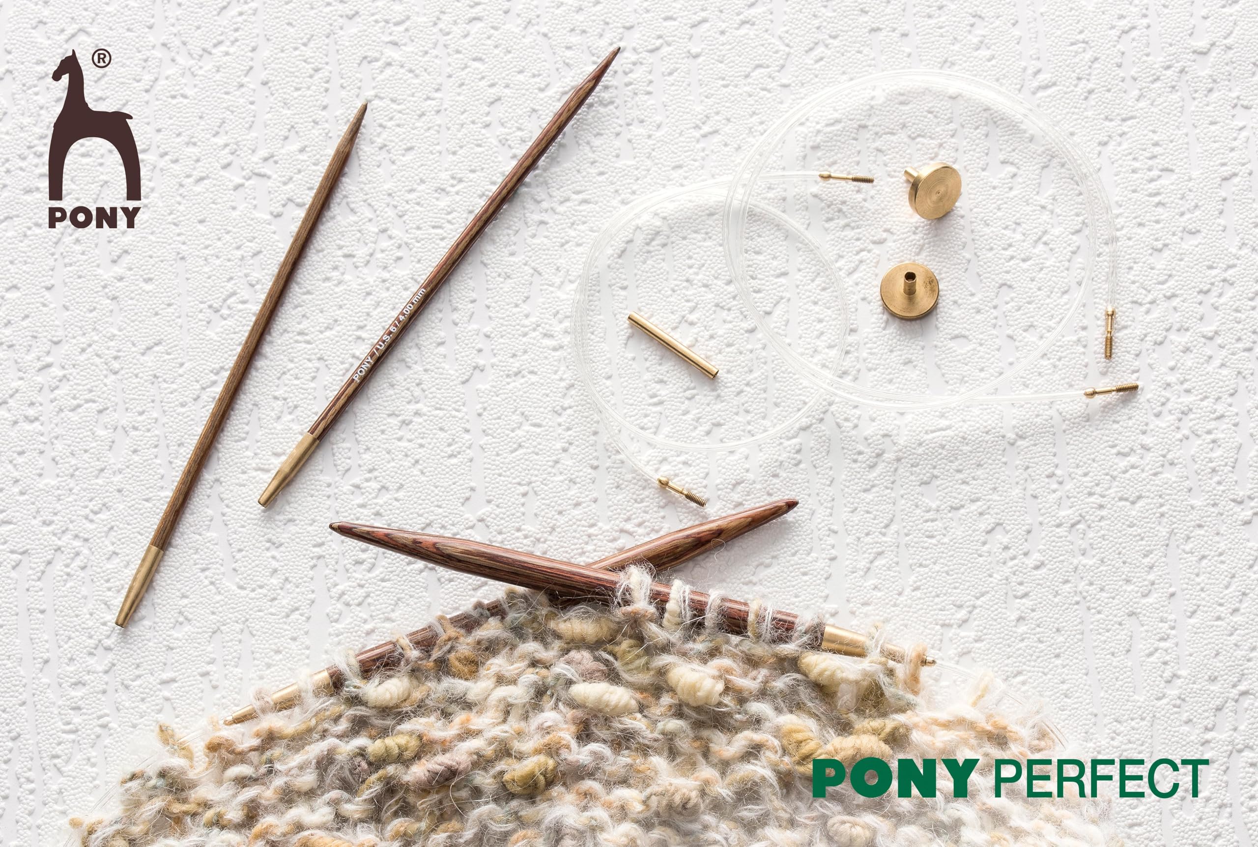 Pony P49143 Nadel Satz, Holz, Mehrfarbig, Eins Größe