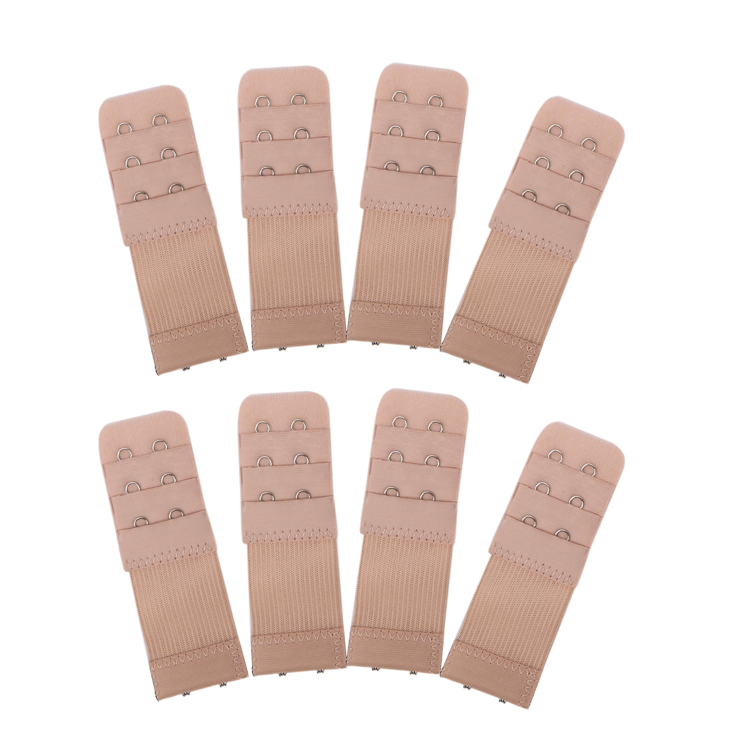 Women’s Elastic Bra Strap Extender | Adjustable Extension for Bras Comfort Fit | Bra Accessories for Support and Convenience | Soft Stretchable Bras Extender Material (Skin, Pack of 8)-image-5