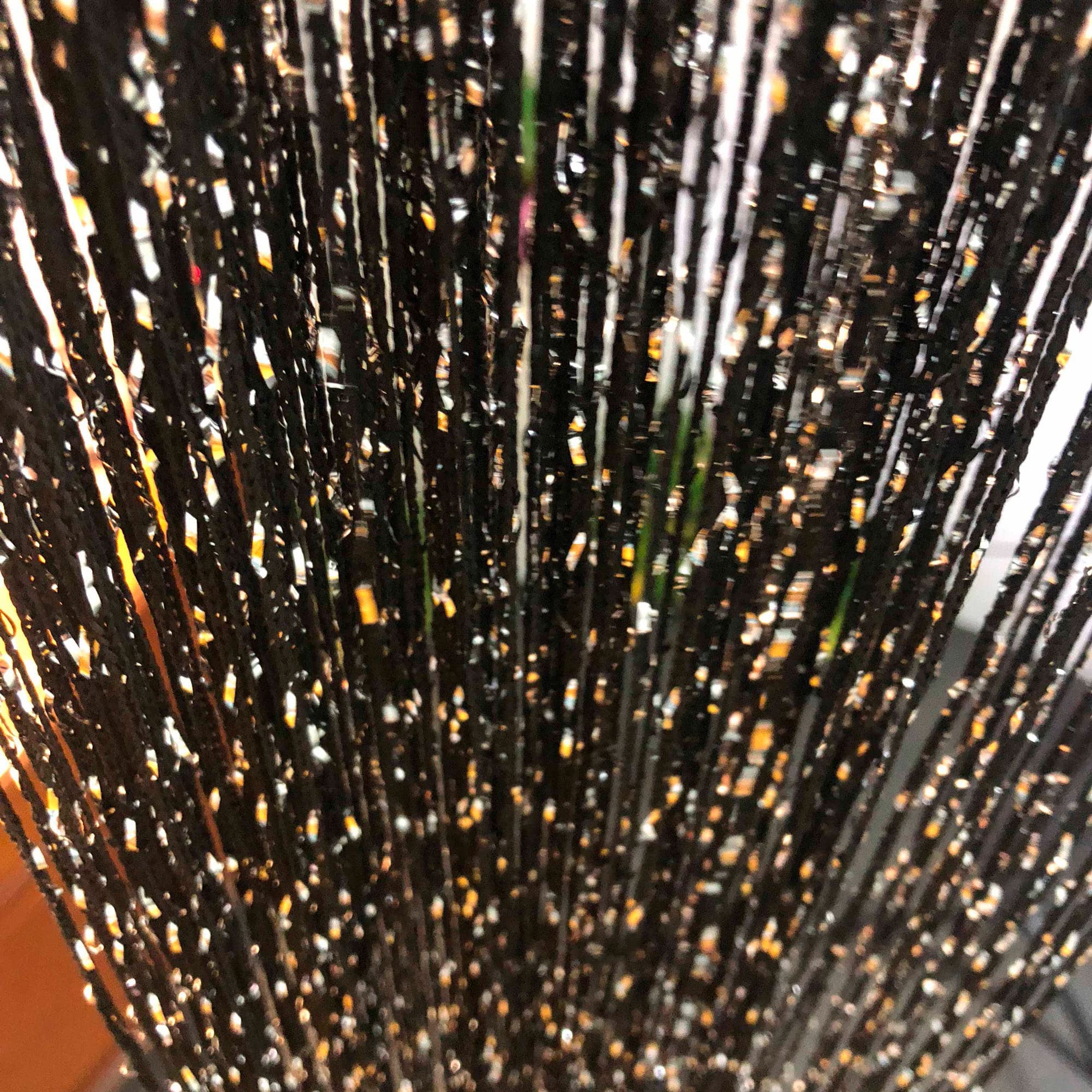Vagasi 2 Pack Beaded Curtains String 100x200 cm Beaded Curtains for Doorways Tassel Glitter String Curtains Room Dividers Curtain Hippie Room Décor for Living Room, Bedroom, Closet, Party
