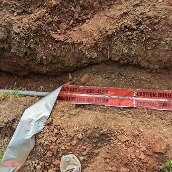 Presco Underground Detectable Tape, 3 in. x 1000 ft. (Blue/Black Caution Buried Water LINE Below)