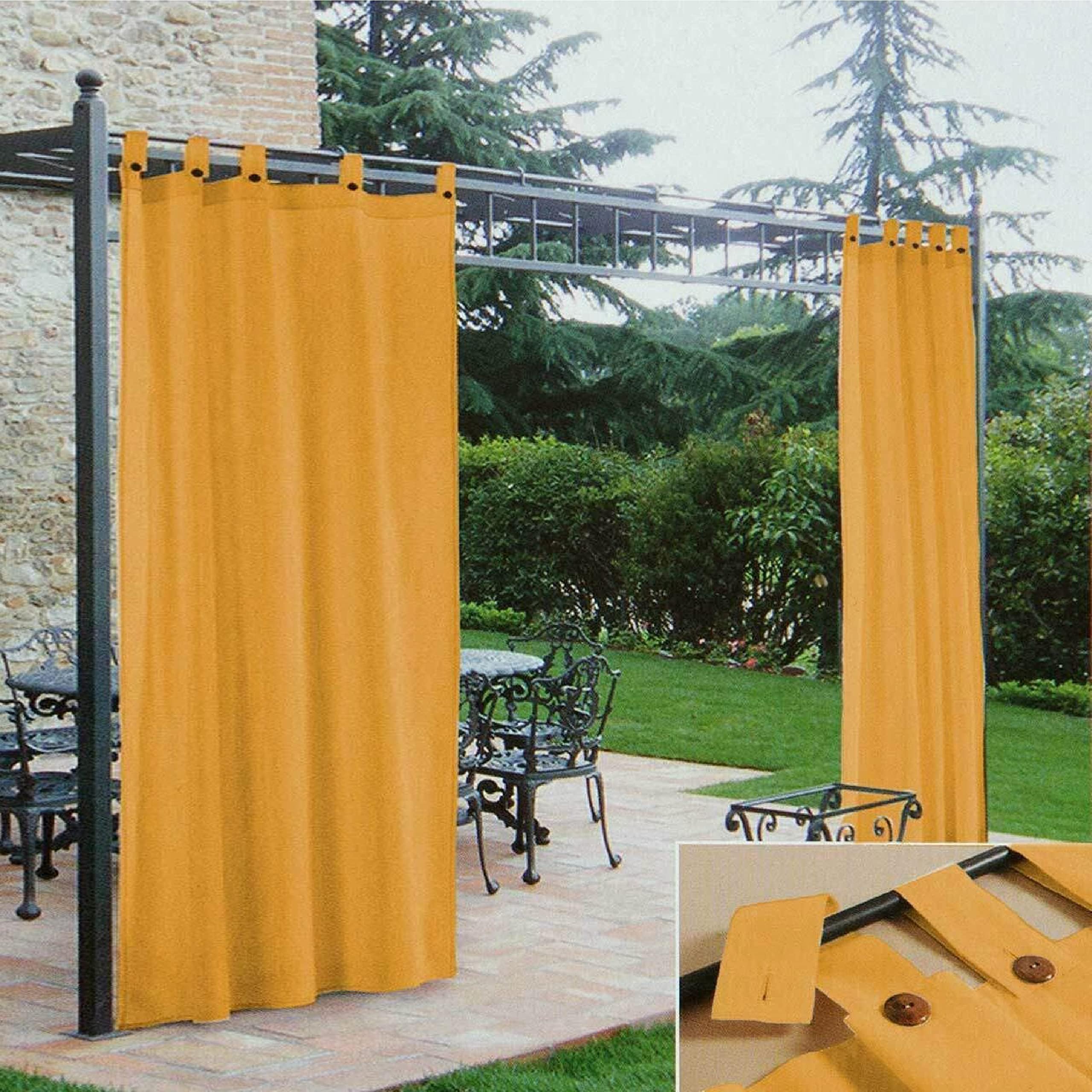 Tenda Per Gazebo Passione Casa - 160x270 Cm, Grigio, UV Resistente, Con Bottoni E Asole - Foto 5