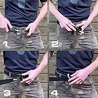 Vista 5 de BLUPOND Cinturón táctico con hebilla de liberación rápida, equipo EDC, cinturón ajustable para armas militares, senderismo, aparejador, transporte