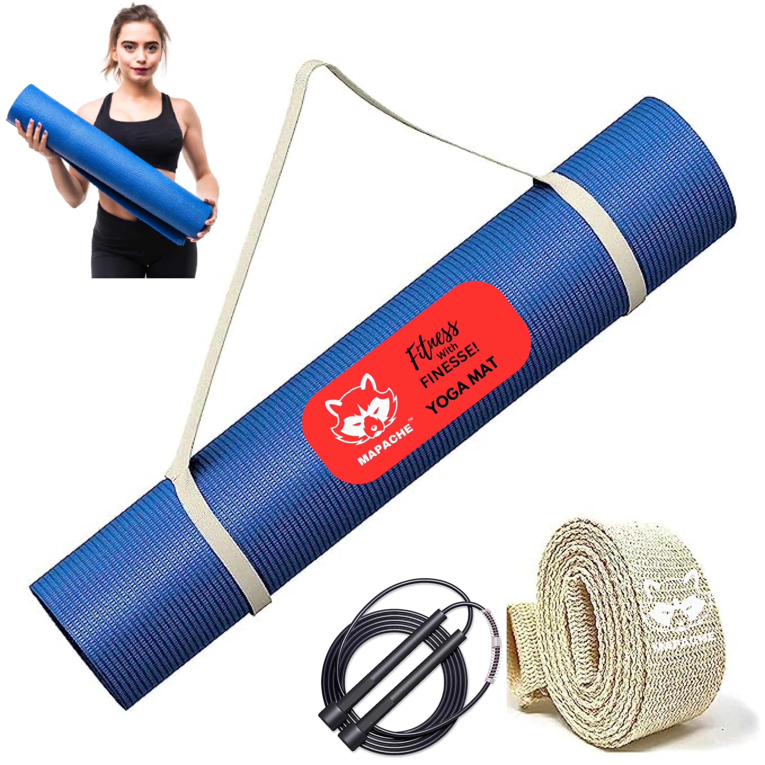 MAPACHE-Premium Series-Eva Yoga Mat for Yoga Exercises,(4mm-6mm),Color (Blue) (B0CLLKPVV8) Amazon Price History, Amazon Price Tracker