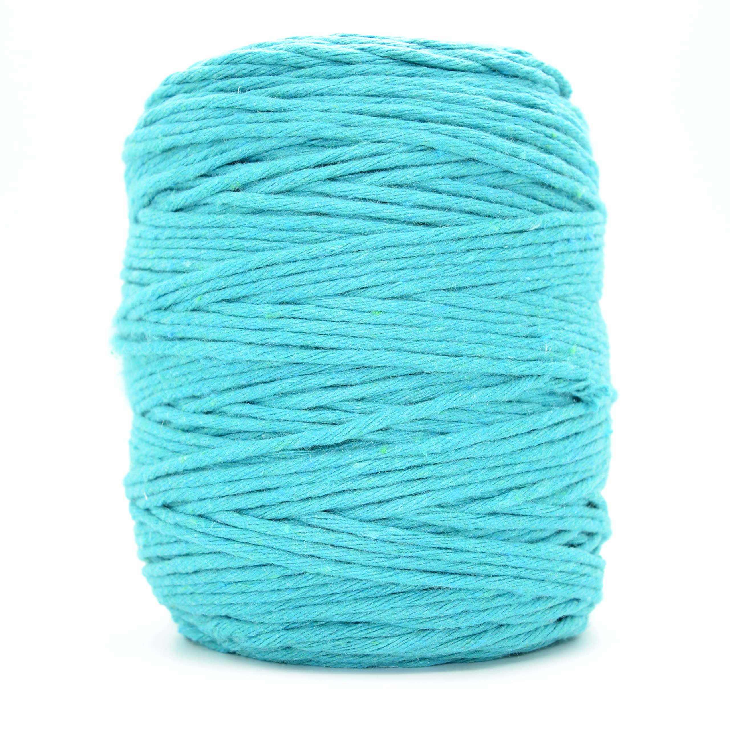 Premium Red Macrame Cord Twine 3mm x 50m Natural Cotton Craft Rope Reel - Turquoise / 2mm / 300mm