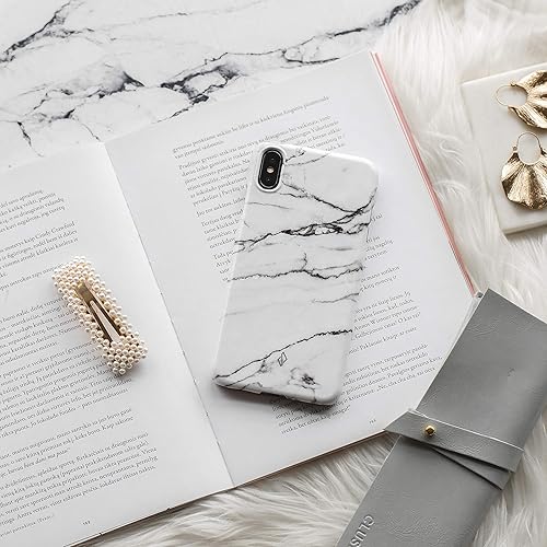 Miniatura 6 de BURGA Phone Case Compatible with Xiaomi Redmi Note 10 PRO - Hybrid 2-Layer Hard Shell + Silicone Protective Case -Silver Flakes Grey White Marble -