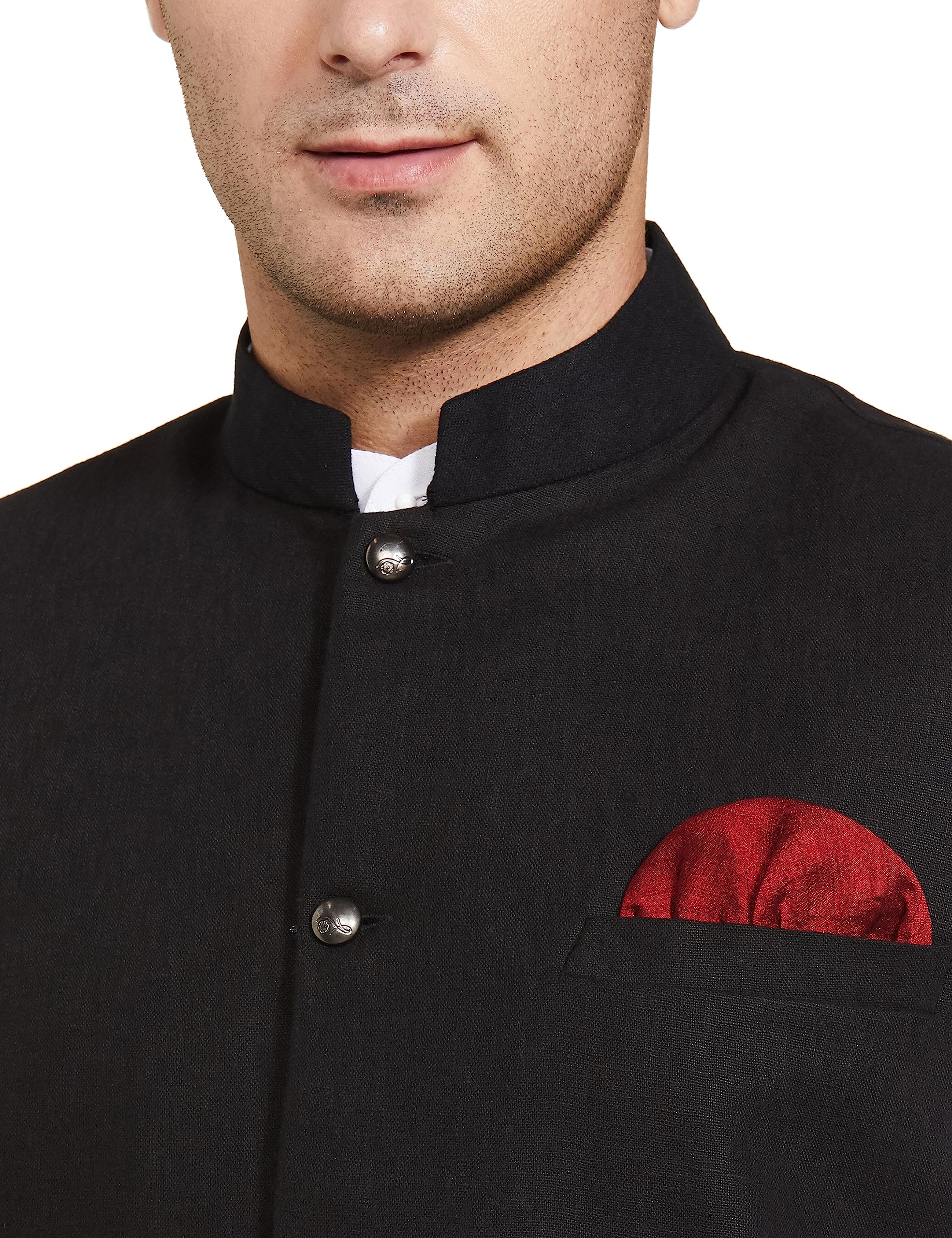 Be Active Men's Solid Linen Blend Kurta Pyjama 3 Piece Set || Men Kurta Pajama With Modi Jacket || Kurta Pajama Nehru Jacket For Men (C-Rfkt0001-15-Set-L)