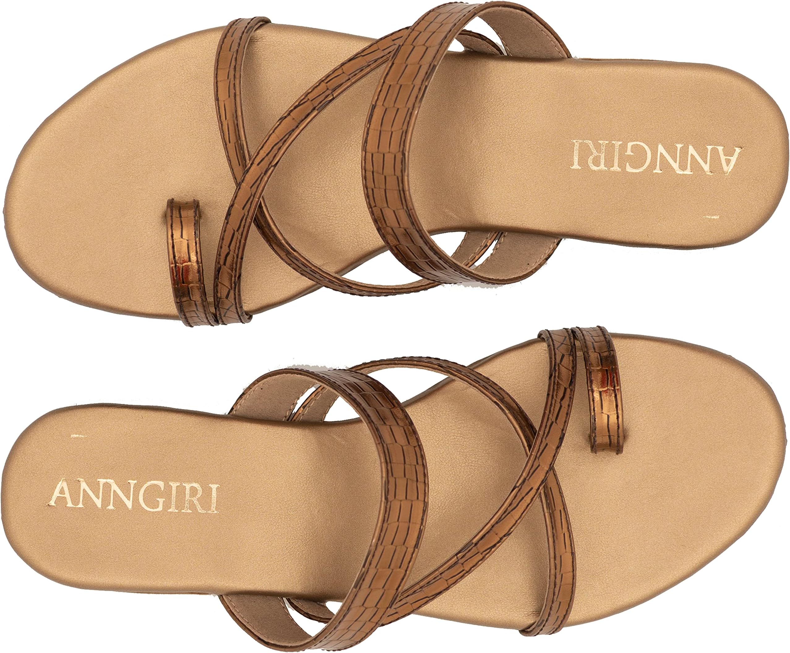 ANNGIRIWomen's Flat Sandals Fashion Slides With Synthetic (PU) Slippers for Summer ANN 005