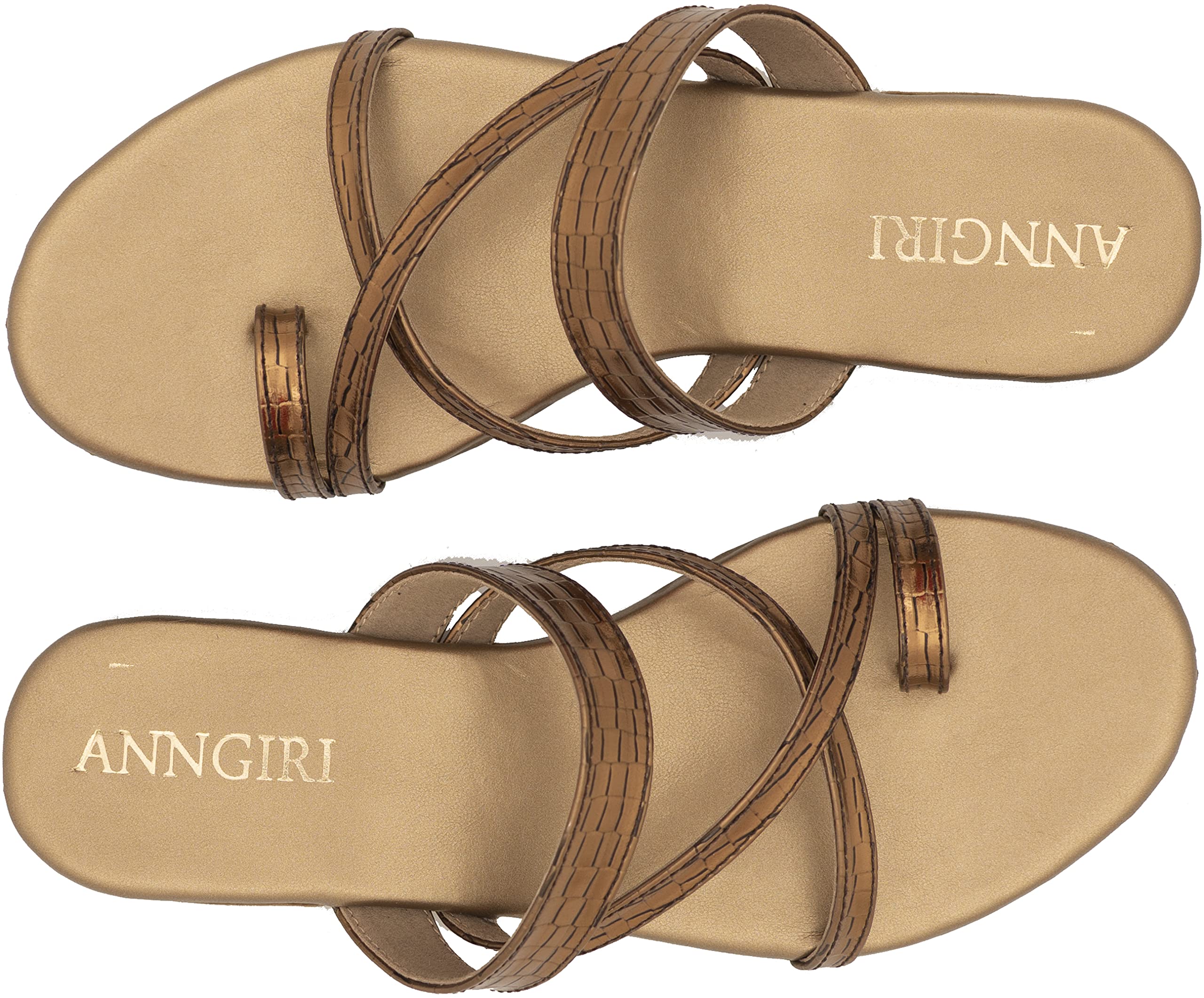 ANNGIRIWomen's Flat Sandals Fashion Slides With Synthetic (PU) Slippers for Summer ANN 005