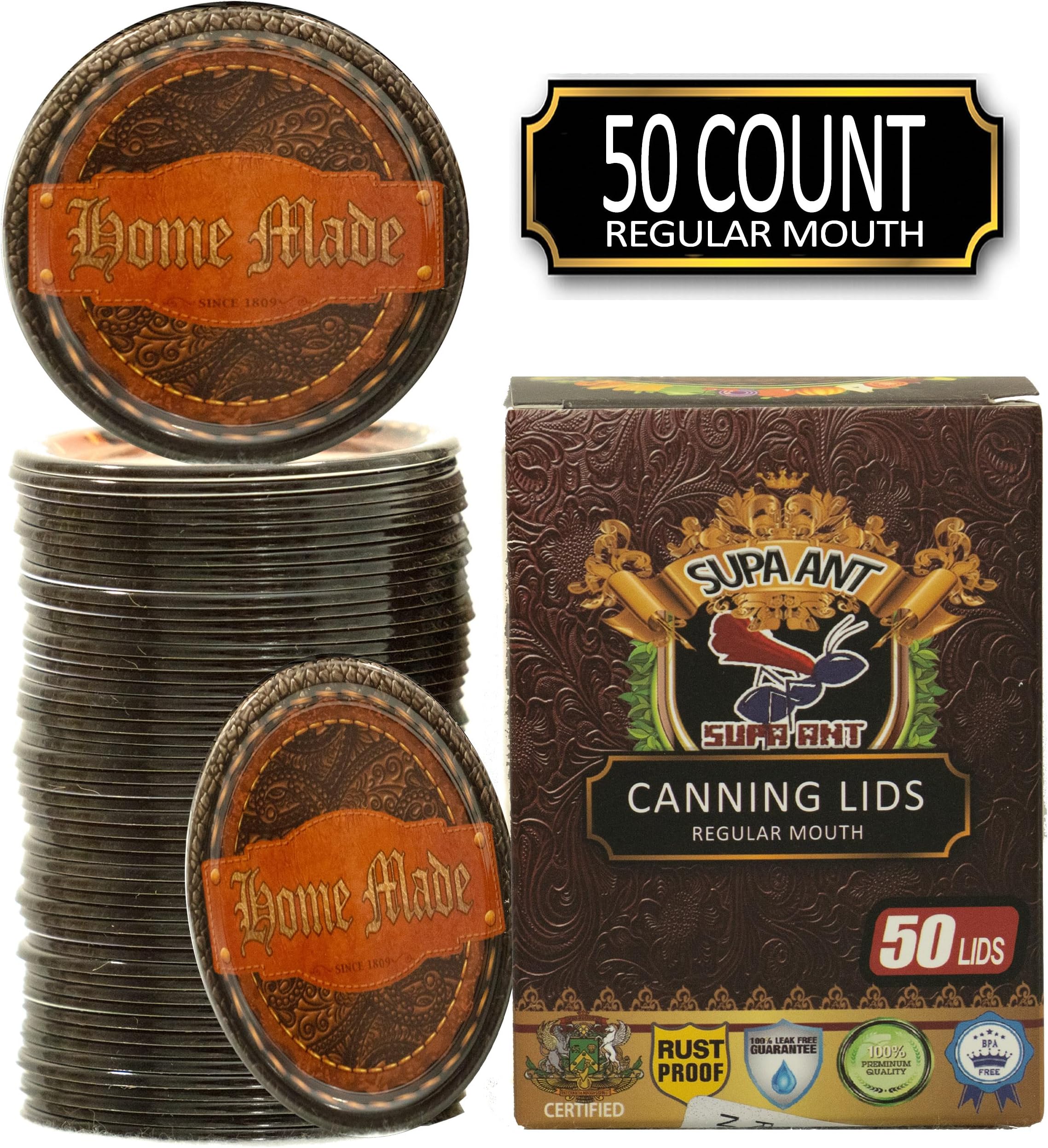 Mason Jar Lids Decorative Canning Caps Fit Regular Mouth