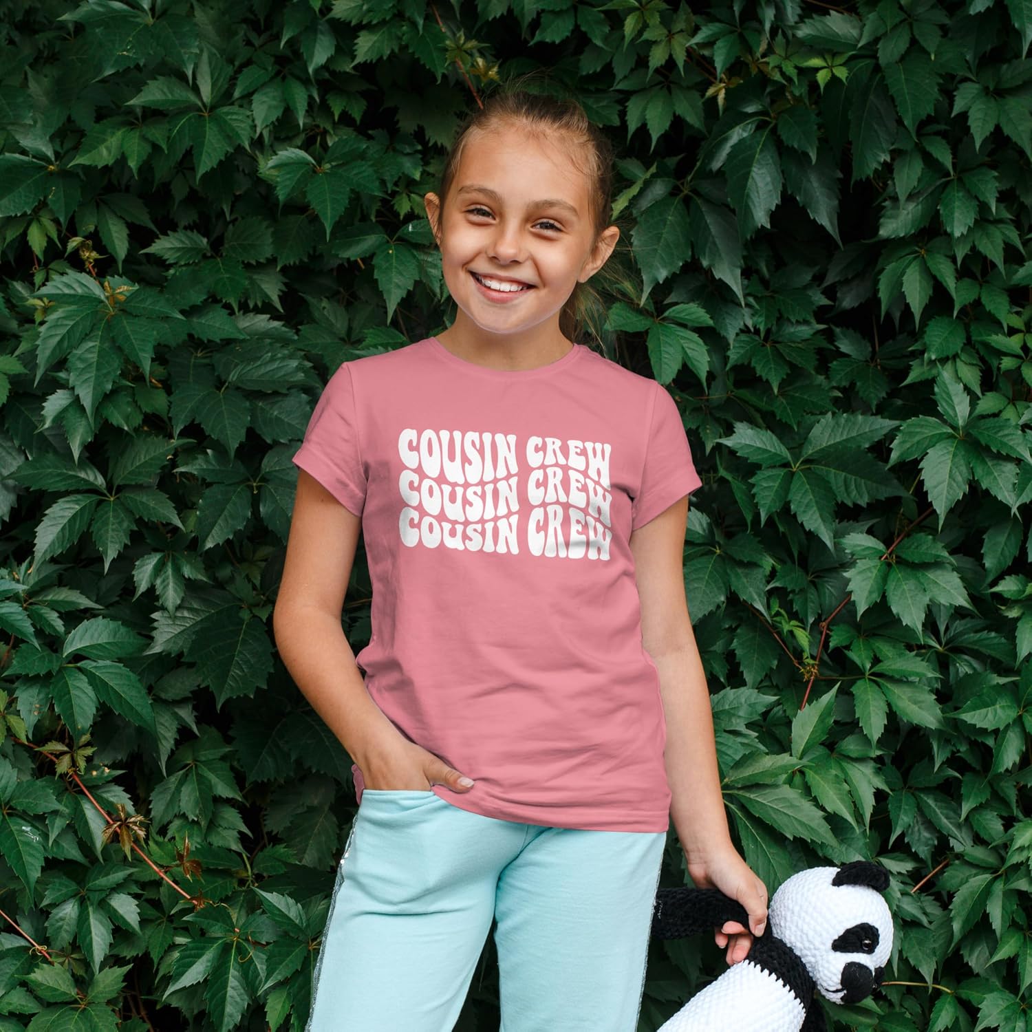 Olive Loves Apple Cousin Crew Wavy T-Shirts for Toddler & Youth Kids