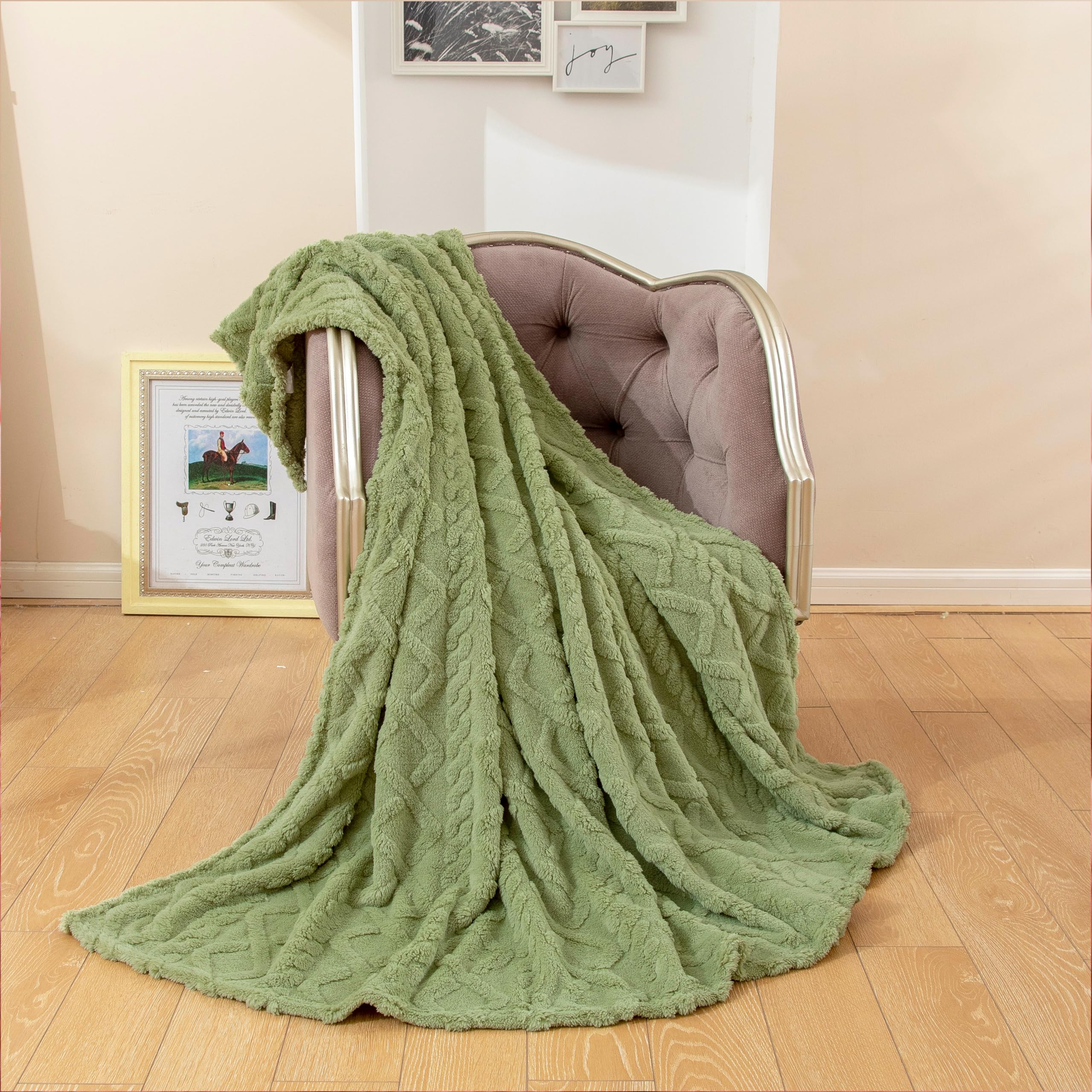 TIANSHU Couverture Polaire Double Couche, Plaid Polaire Duveteux Plaid Canape Couvertures Doux Confortables Haute Qualité Anti-Boulochage Lit Salon Chambre (100x150cm, Gris Bleu