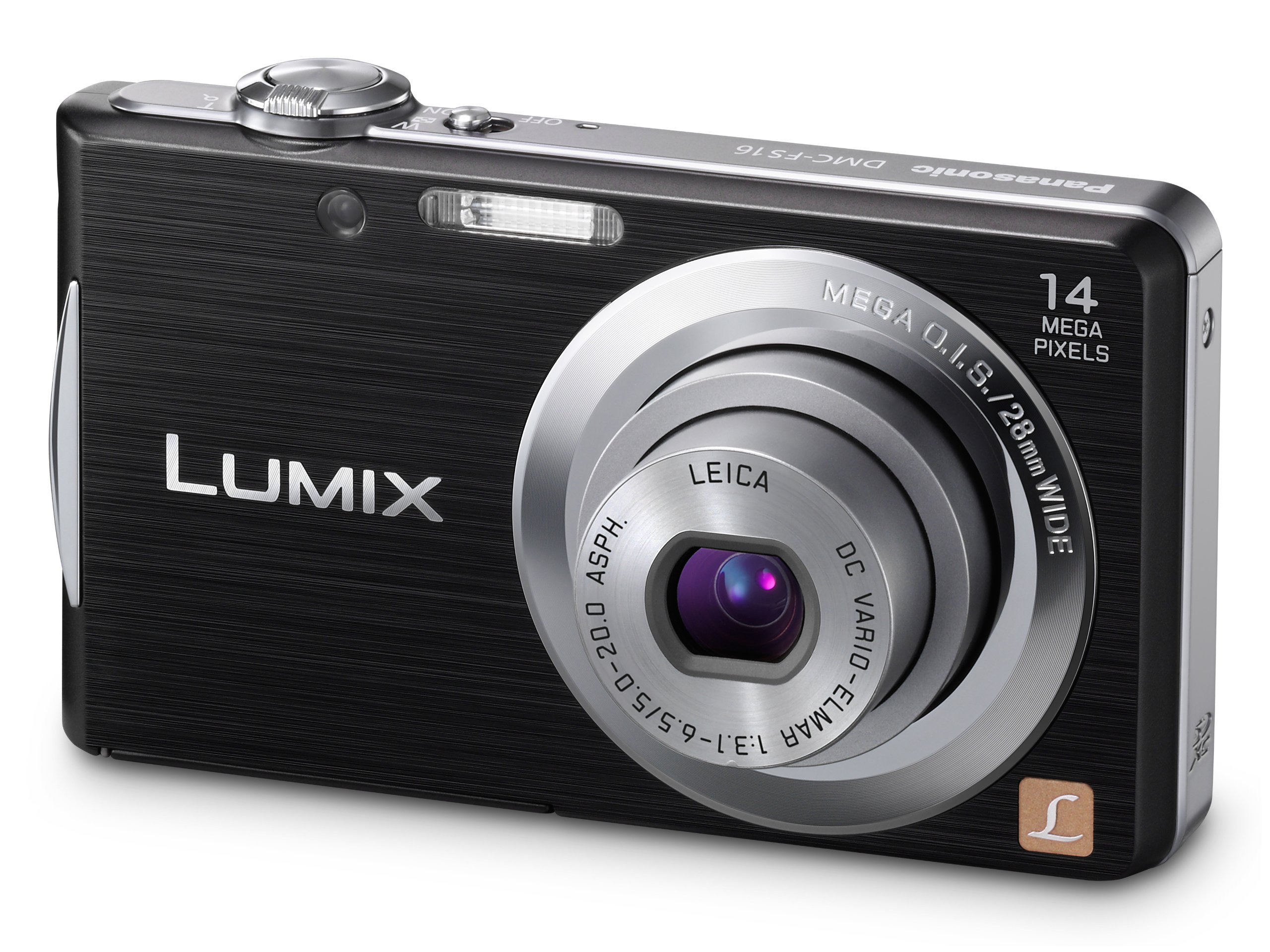 Panasonic LUMIX （DMC-FC16） Panasonic DMC-FS16 Camera Black 14MP 4x Leica DC Lens 2.7 LCD 720p