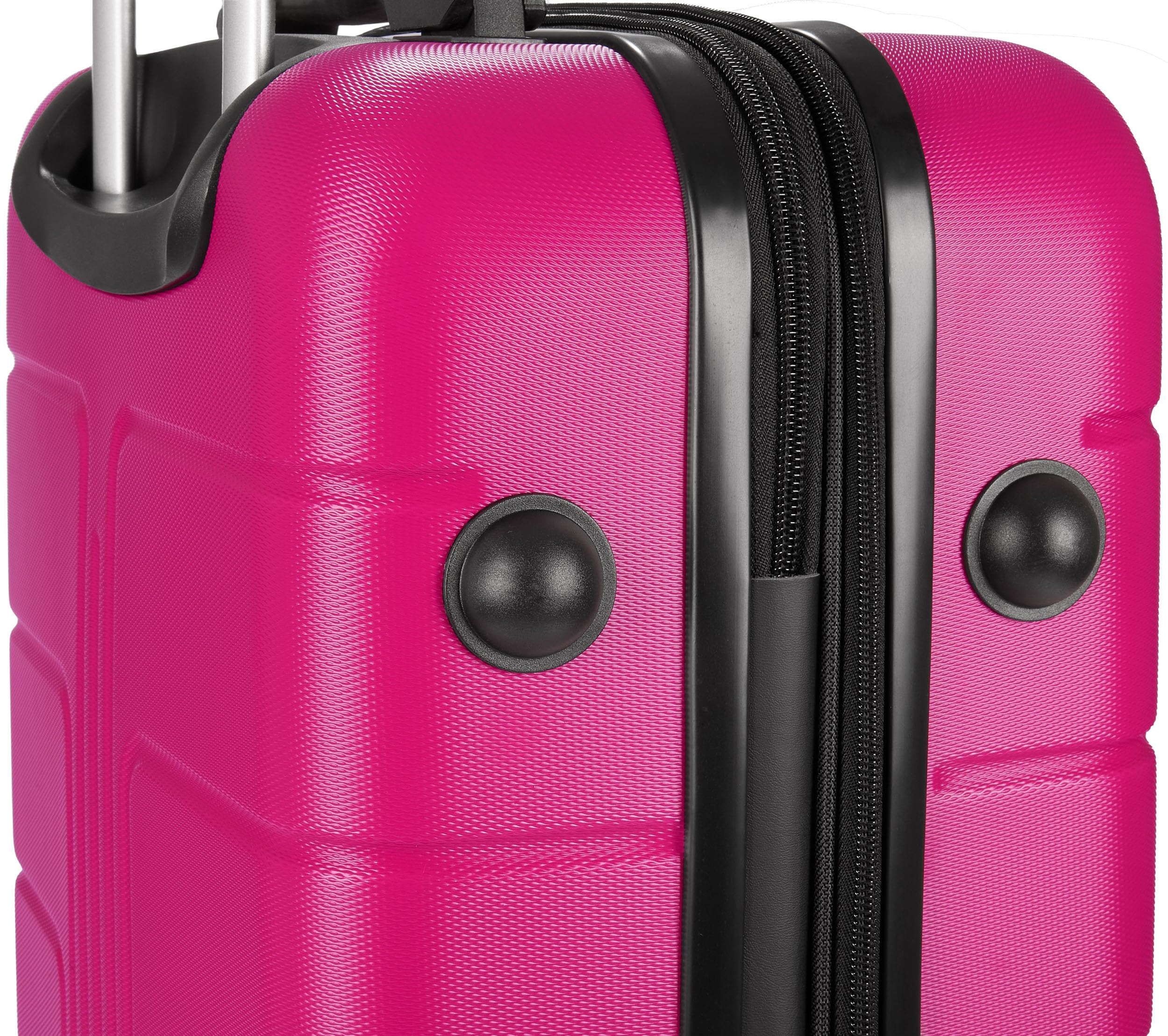 Brubaker Set di Valigie Dure Miami - Valigie Espandibili con Chiusura a Combinazione, 4 Ruote e Maniglie per il Trasporto - 3 Pezzi con Bagaglio a Mano - Valigia Trolley in ABS (M, L, XL - Rosa)