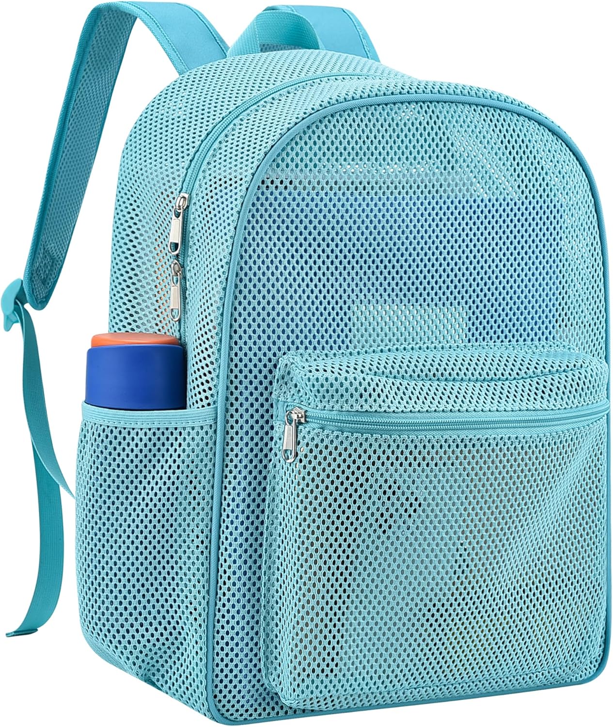 USPECLARE Heavy Mesh Backpack with Rain Cover,See Through Mesh Backpack for School,Beach,Gym,Swimming Equipment,Outdoor Sports