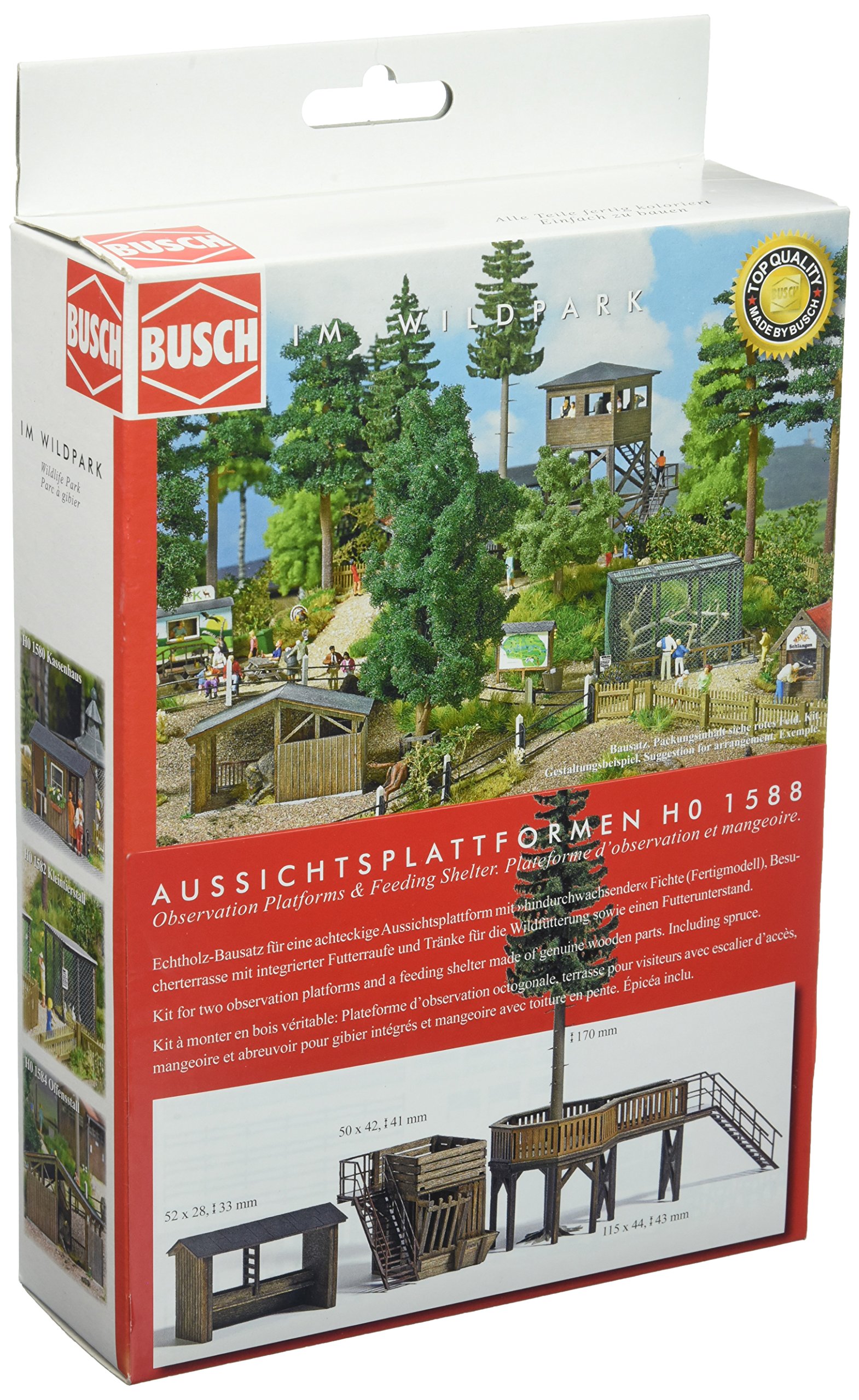 Busch 1588 - Aussichtsplattformen und Futterunterstand, Fahrzeug
