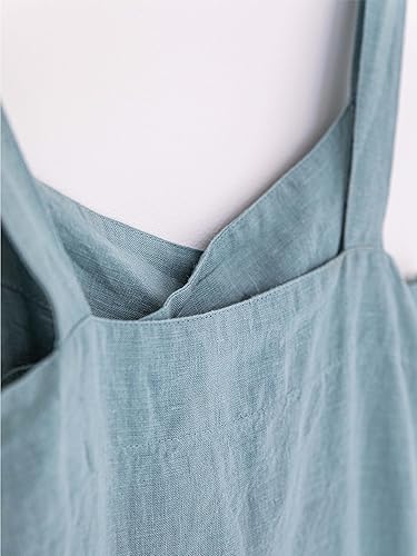 Miniatura 4 de MagicLinen Delantal de lino 100%  Cocina, Jardinería, Parrilla, Delantal de pintura con bolsillos, perfecto para mujeres y hombres