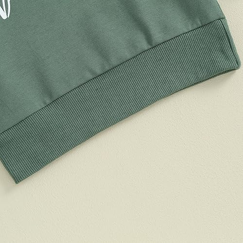 Miniatura 6 de fhutpw Sudadera de manga larga con estampado de letras para bebés, niños y niñas, ropa de otoño