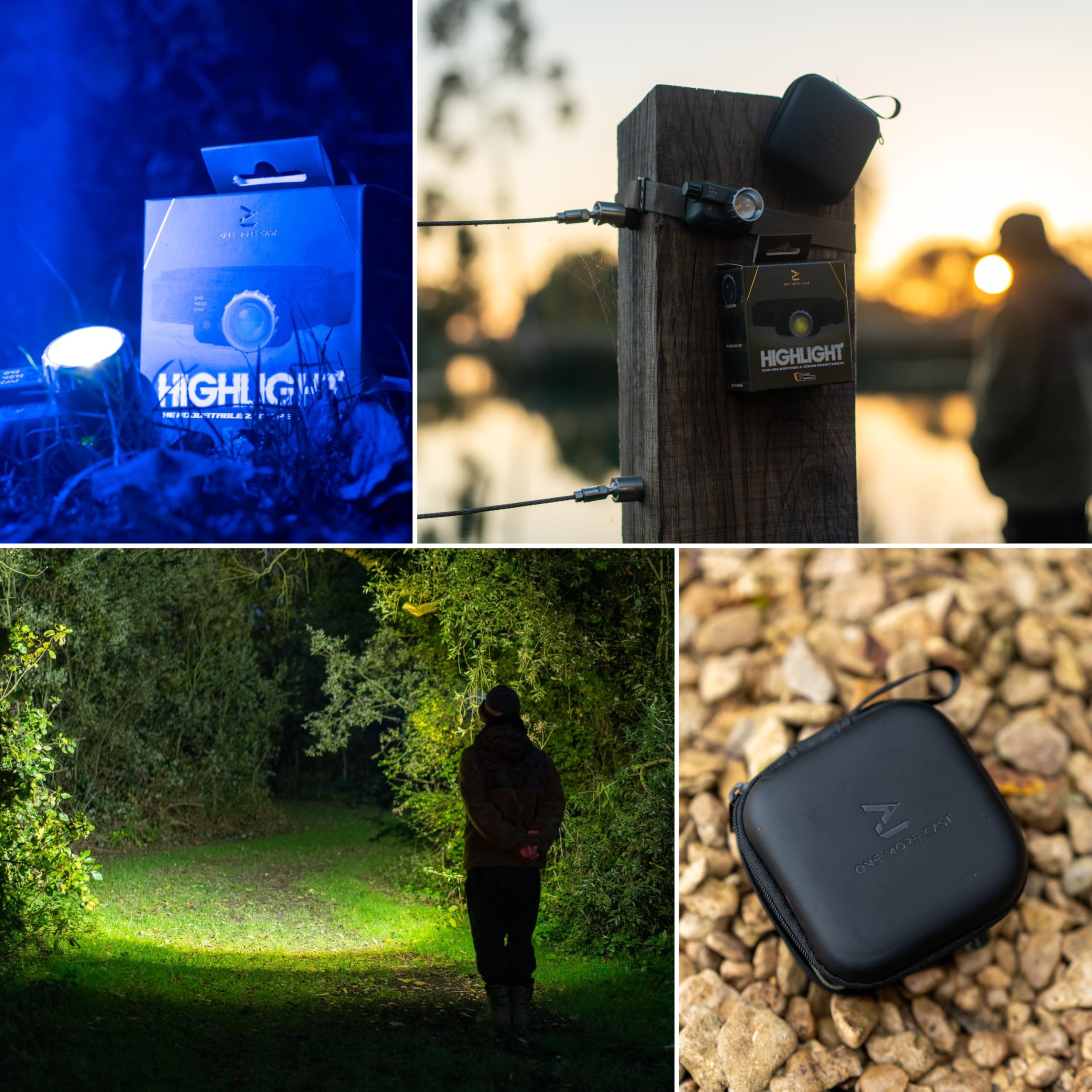 OMC Highlight Lampe frontale rechargeable USB-C jusqu'à 320 lumens | Faisceau de zoom réglable avec détecteur de mouvement et contrôle de torsion pour utilisation en extérieur et en bord de mer