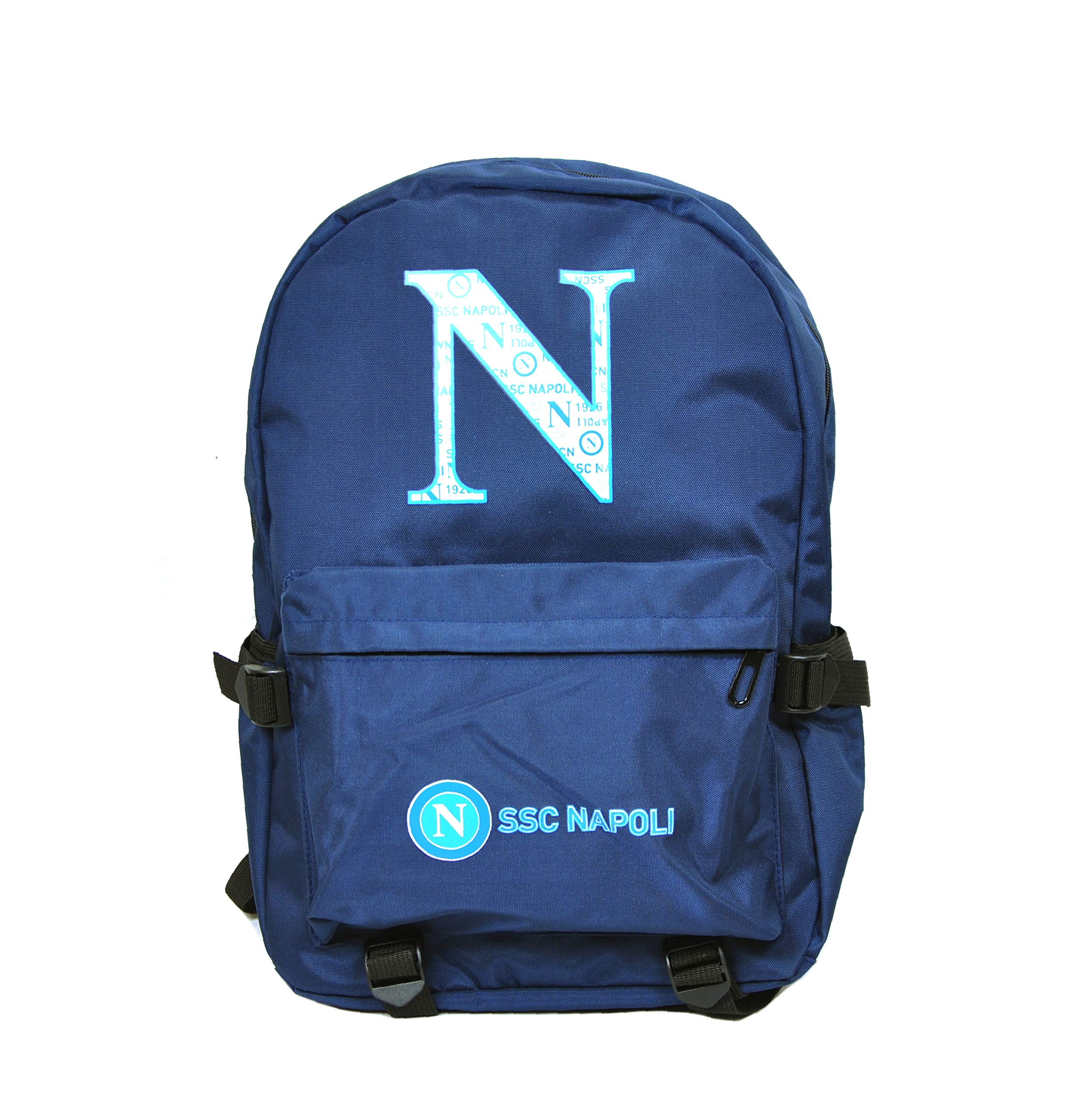 INACIO Zaino Americano Napoli Azzurri - Borsa Scuola E Tempo Libero - 42x28x15 Cm
