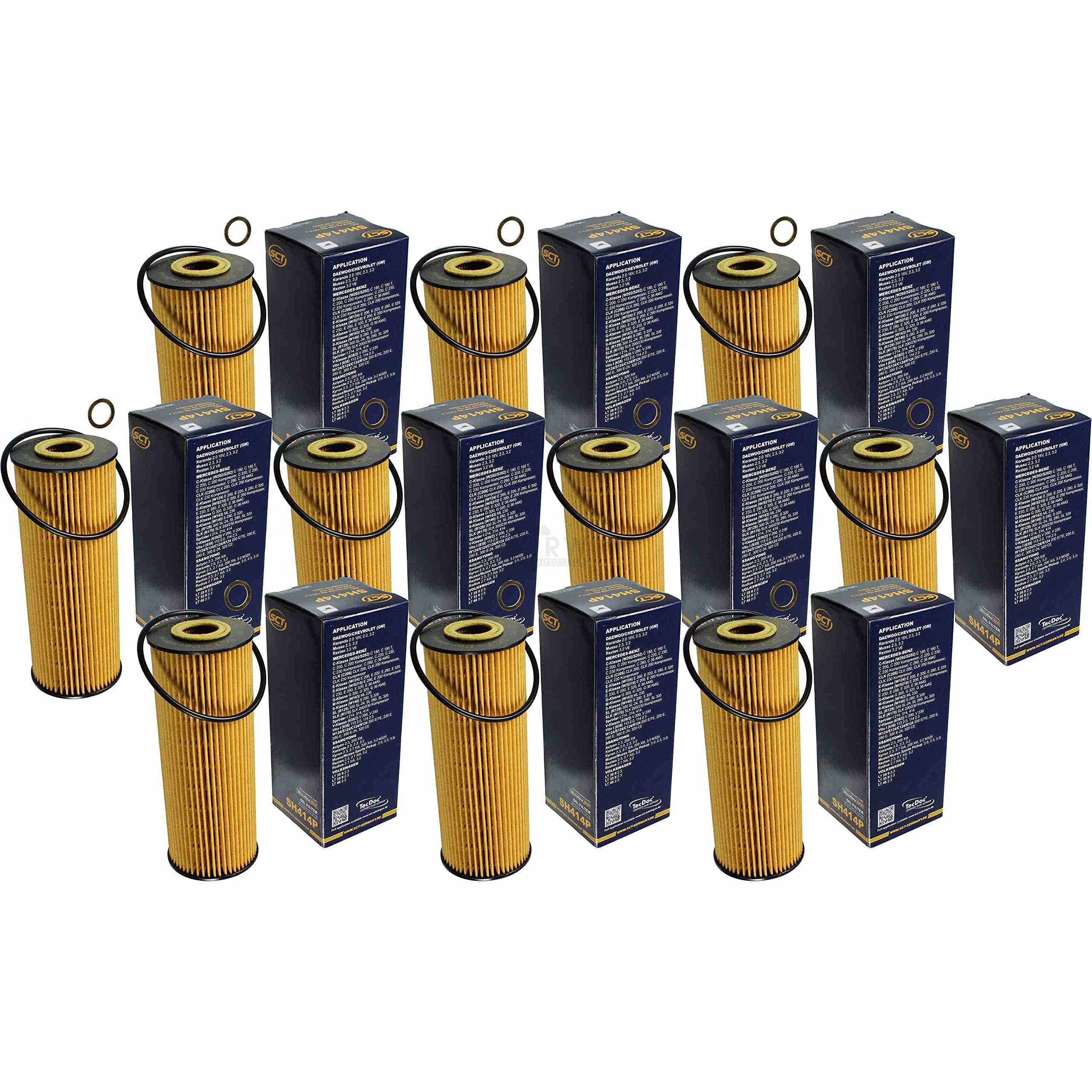 QR-Parts Set 85498471 SH 414 P 10 filtros de aceite SCT originales