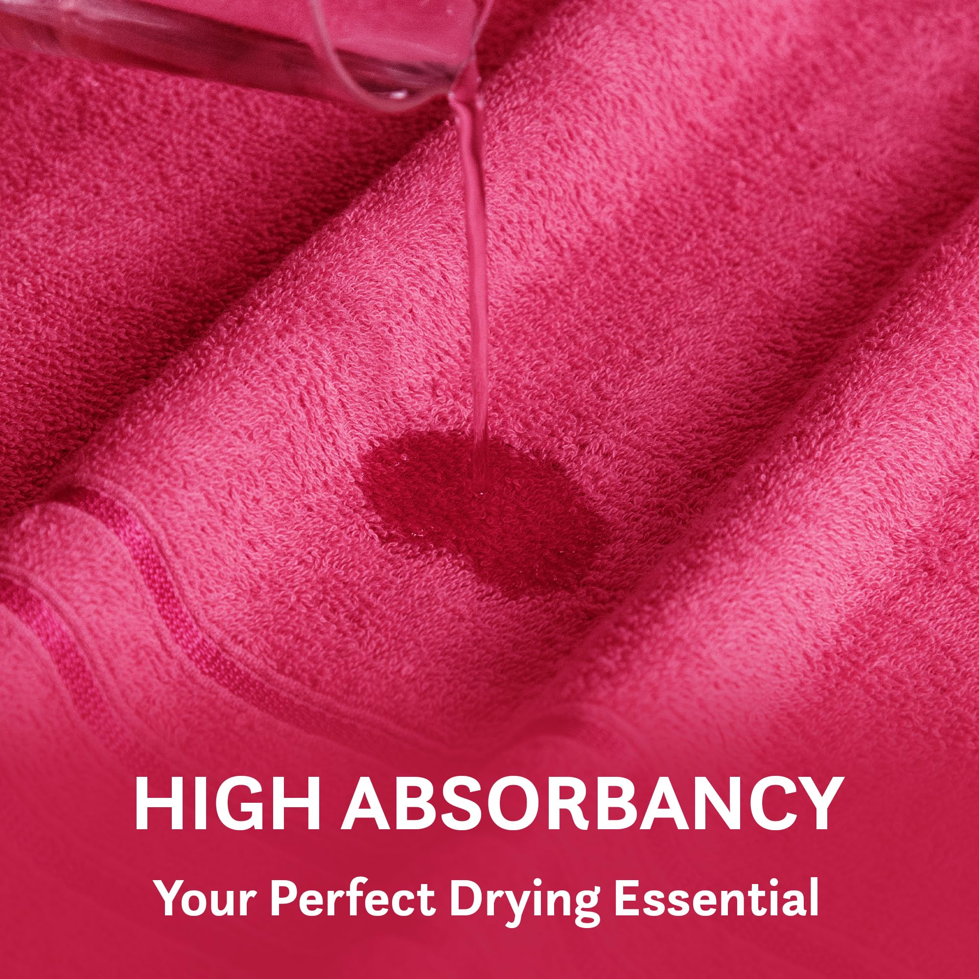 Trident Hand Towels, 100% Cotton, Highly Absorbent, Super Soft, 2 Piece Set, 400 GSM, Spa Towel, Comfort Living Towel-Candy Glow 4