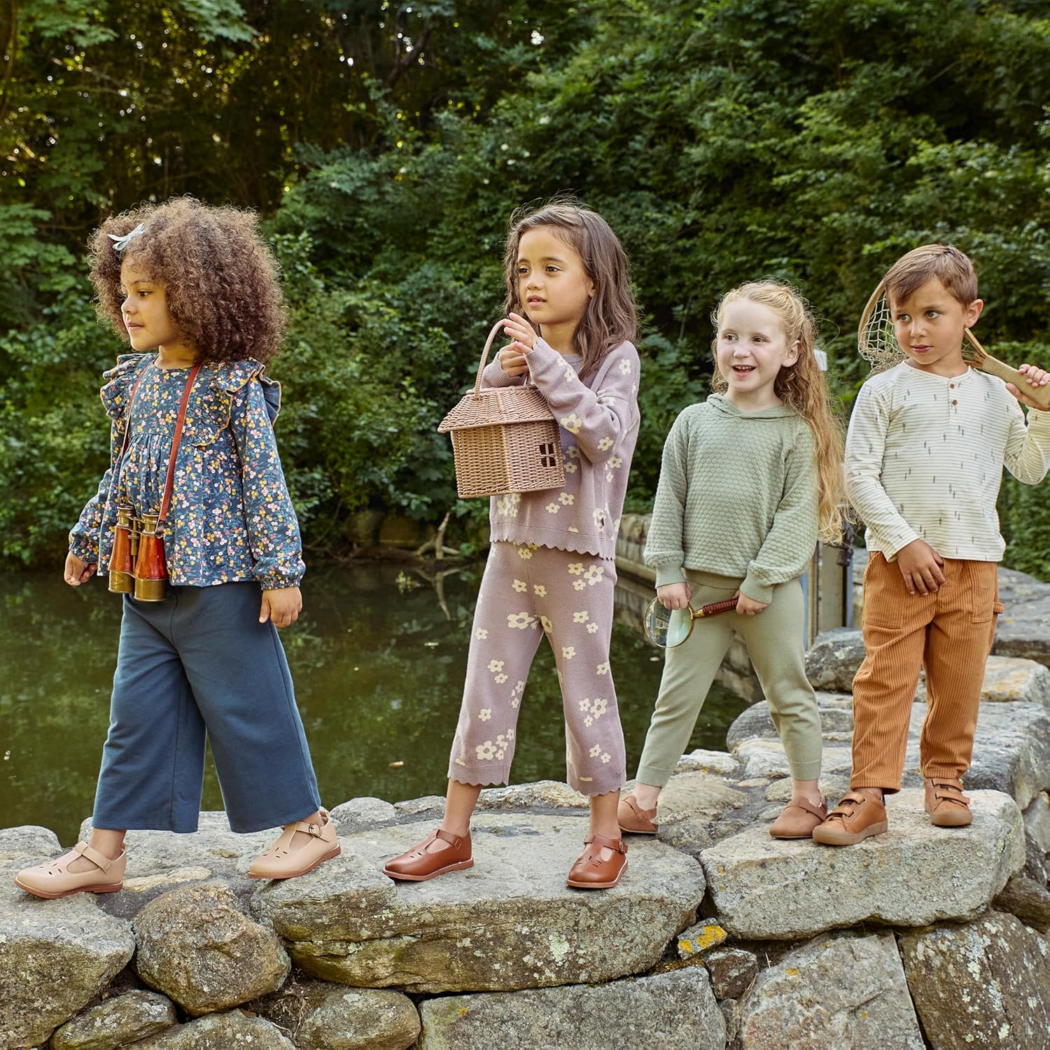 Modern Moments by Gerber baby-girls Toddler Ruffles Top and Wide Leg Pant Set - Image 5