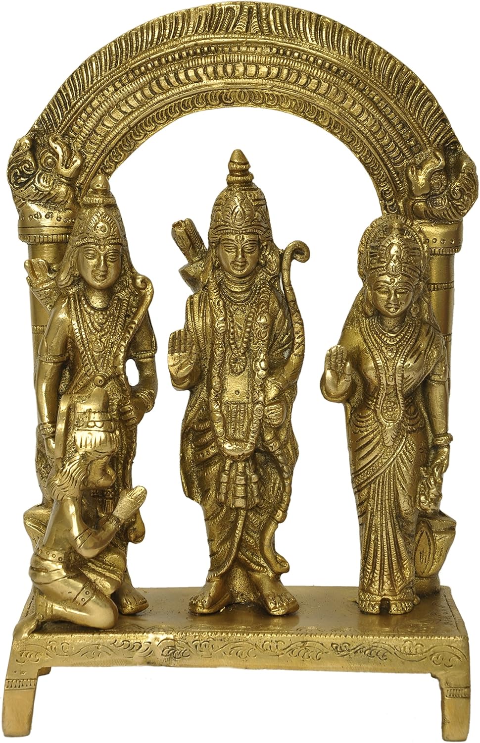 MohanJodero Elegant Brass Ram Darbar Statue