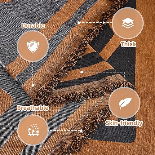 Miniatura 4 de Funda de sofá bohemia para sofá de 2 cojines, fundas de sofá de felpilla lavables para sofá seccional, protector de muebles, funda lavable para sofá