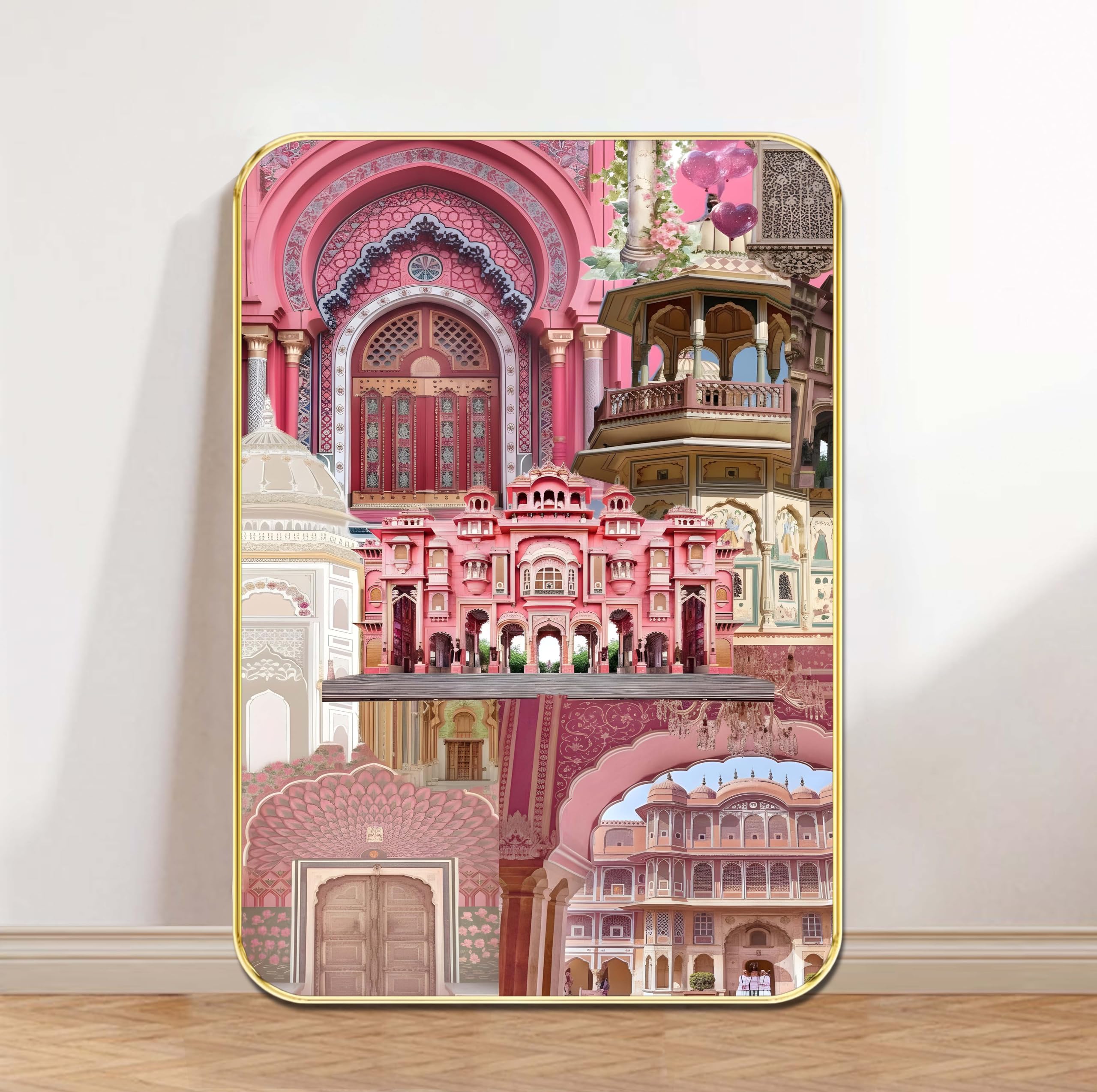 SAF Pink City Jaipur Architecture Wall Art | Royal Rajasthani