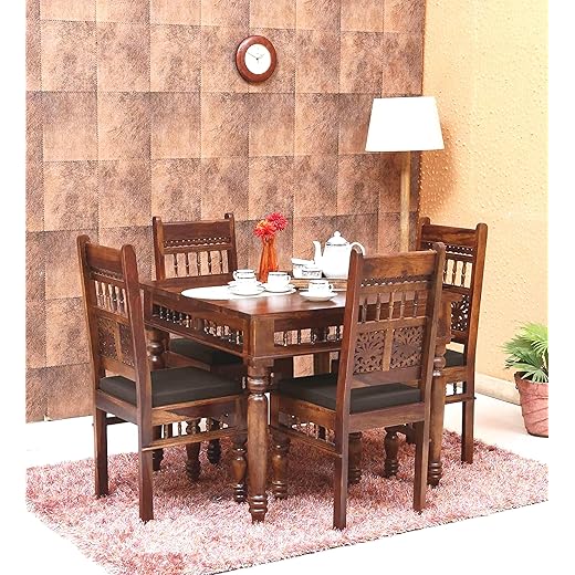 Jangid Handicraft Sheesham Wood Dining Table 4 Seater