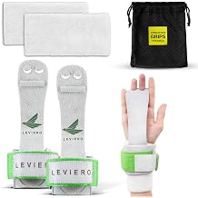 Gymnastics Grips Set Narrow Nippers, Grips for Gymnastics Girls, Dowel Grips with Soft Leather, Hook and Loop Wrist Straps, and Adjustable Finger Holes, for All Ages