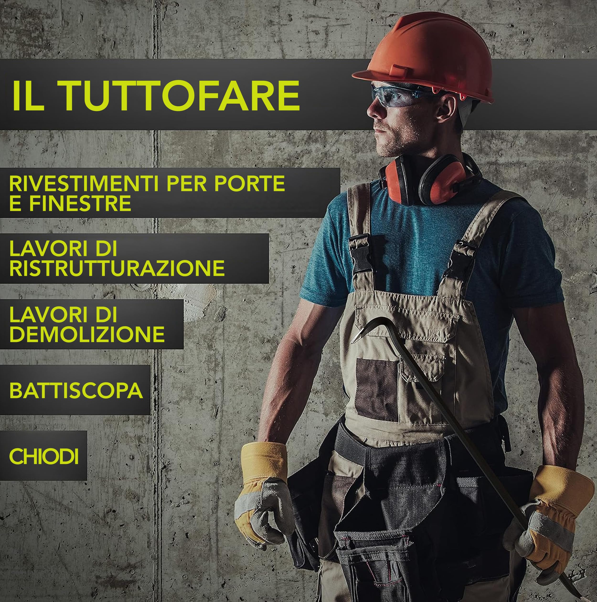 Piede di porco Premium | 800 x 18 mm acciaio speciale | palanchino, barra di porco, barra di porco, Levachiodi, Ferro a leva, Giapponese leva di forza curva, Barra di trazione, Barra per pry