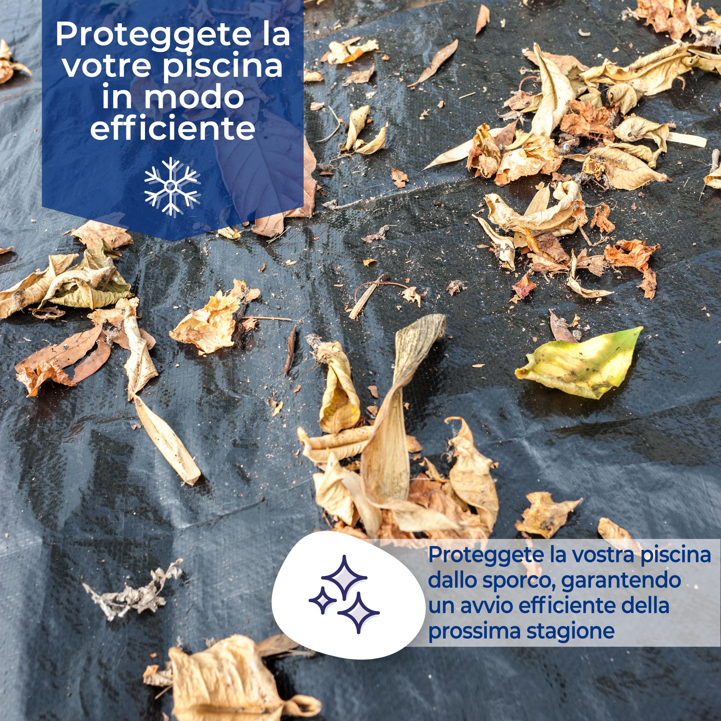 Gre Copertura Invernale polietilene 120g/m² Piscina Ovale 610x375 cm