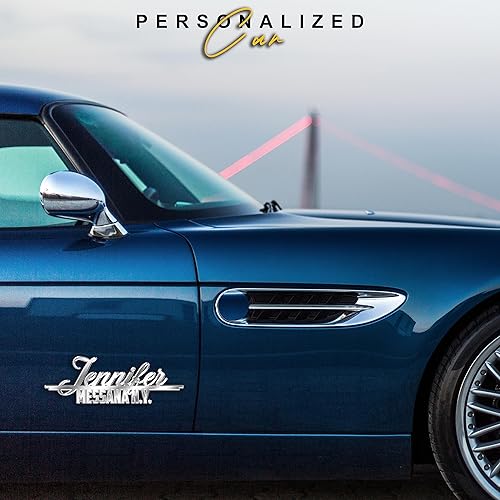 Miniatura 2 de Emblema de automóvil personalizado para regalo para los amantes de los automóviles, regalos personalizados de Vechicle con letra de carrera, letra