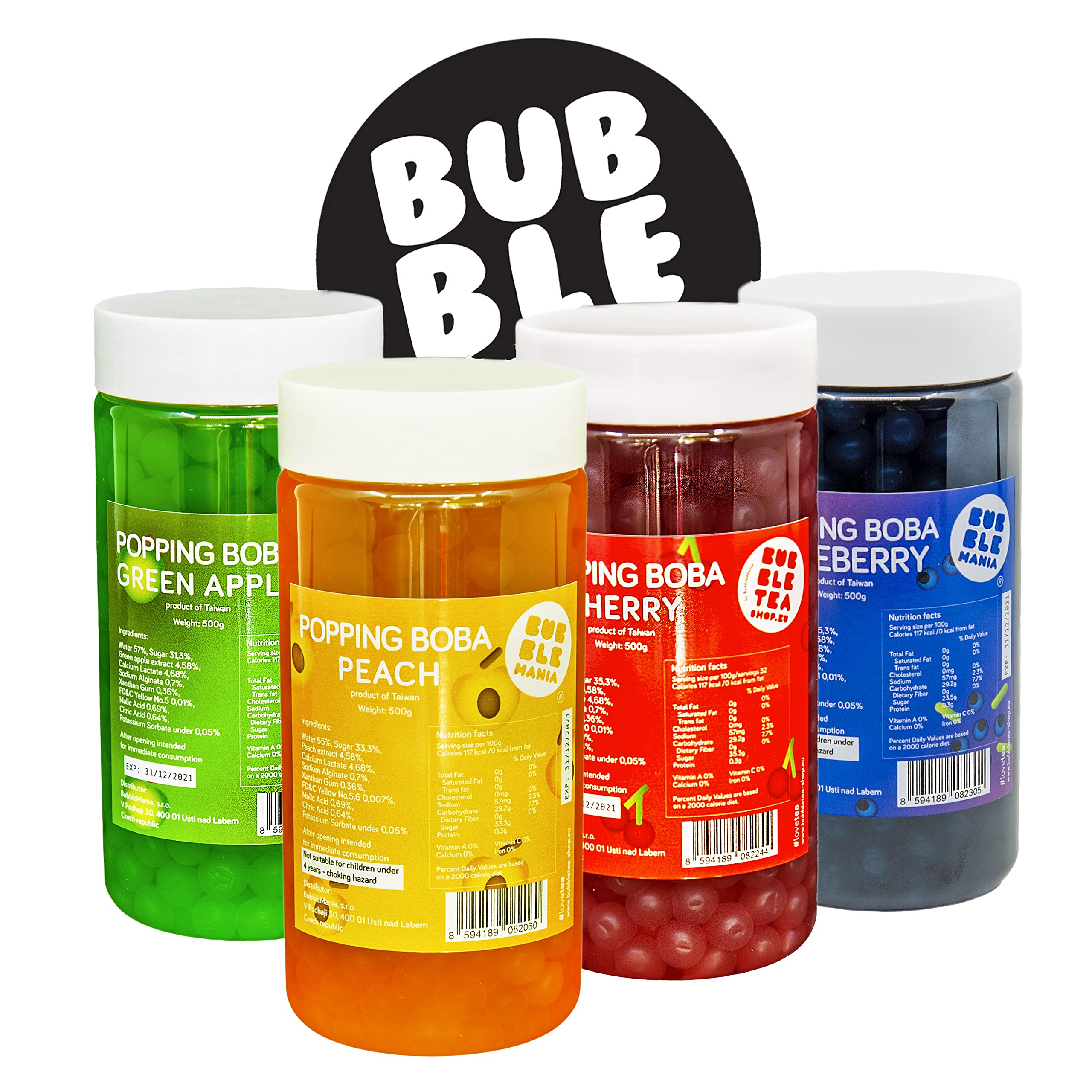 Buy Popping Boba Fruit bursting pearls for Bubble Tea 4 Flavor