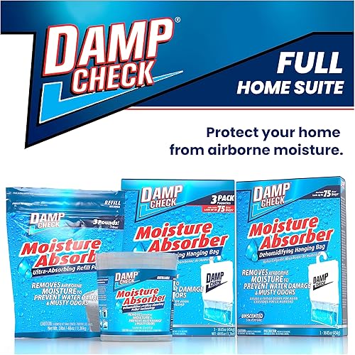 Miniatura 3 de Bolsas colgantes absorbentes de humedad, 16 onzas, paquete de 3  sin fragancia, de larga duración, elimina olores a humedad, ideal para armarios y