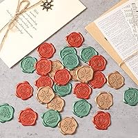 Vista 7 de 60 calcomanías de sello de cera de Navidad, calcomanías de sello de sobres vintage, sellos de cera autoadhesivos para invitaciones, regalos