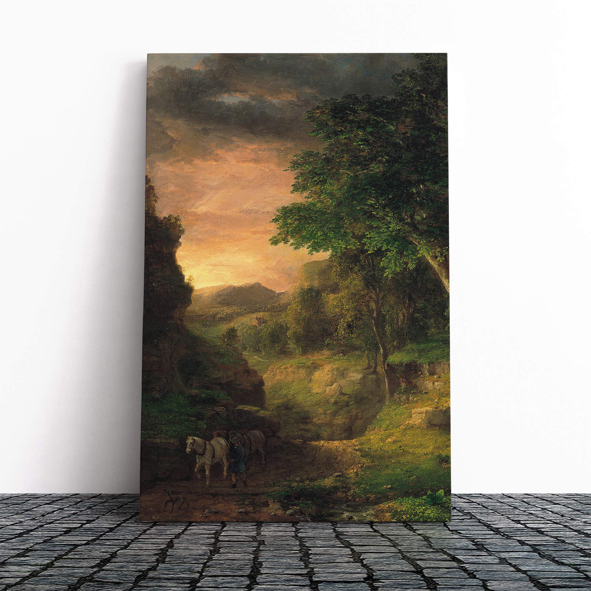 George Innes in The Berkshires Canvas Print | Gallery Wrapped 30mm Frame Wall Art | 20x14 inches | Ready to Hang | Modern Picture | Living Room Bedroom Lounge Office