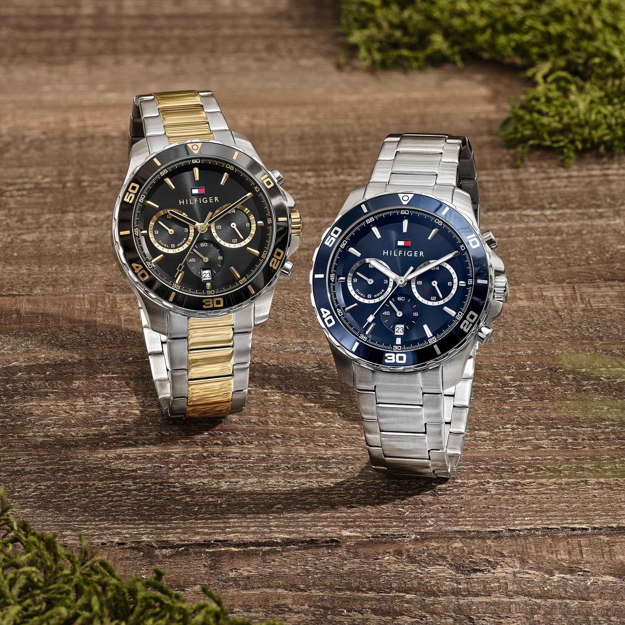 Tommy Hilfiger Orologio Analogico Multifunzione al Quarzo da Uomo con Cinturino in Acciaio Inossidabile