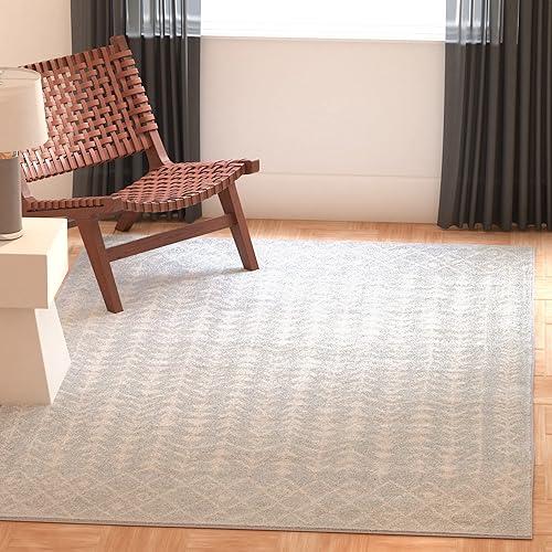 Miniatura 6 de SAFAVIEH Tulum Collection - Alfombra de área de 6 x 9 pies, color gris claro y marfil, diseño marroquí bohemio envejecido, no desprende pelusa y de