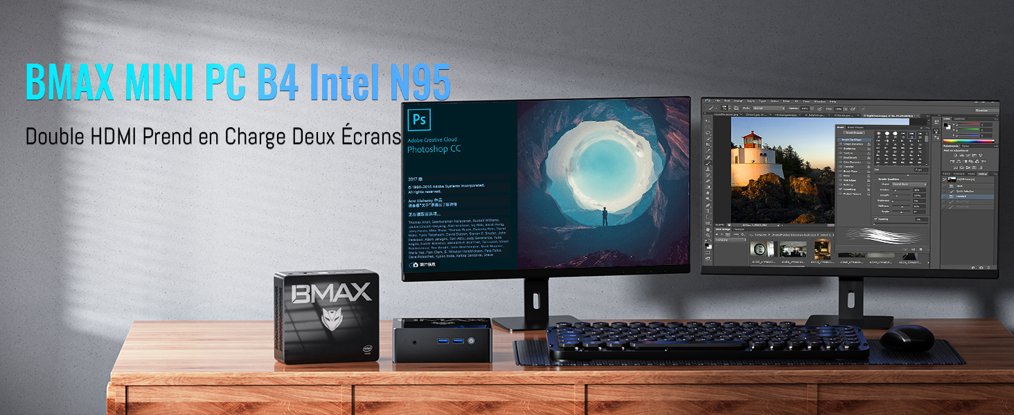 BMAX Intel N95 Mini PC (up to 3.4GHz) 16GB DDR4 RAM 512GB B4