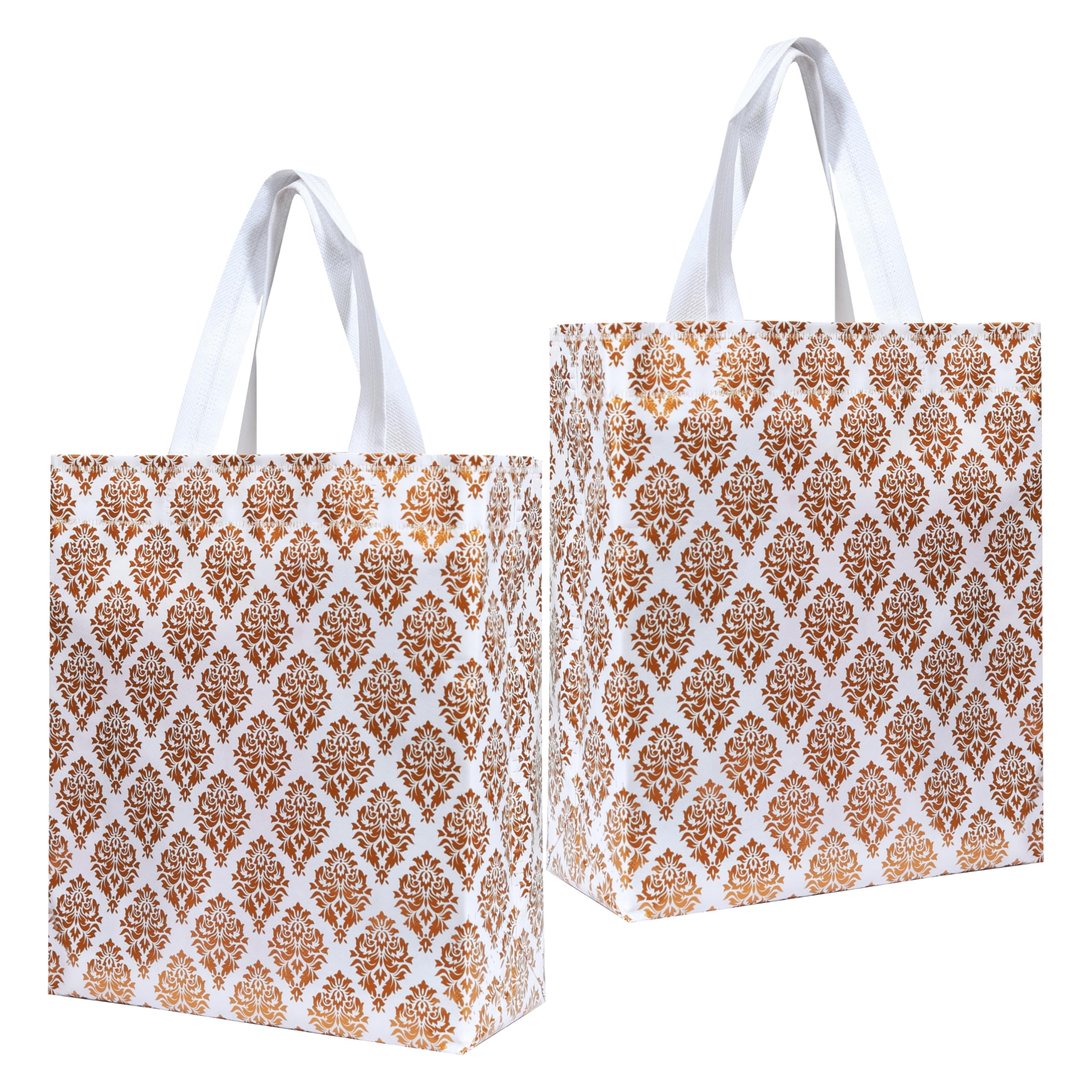 VIRRAL Printed Gift Bag | Reusable Design with Strong Handles | Elegant Gifting Bag | Ideal for Return Gifts (SMALL, PACK OF 10)-image-0